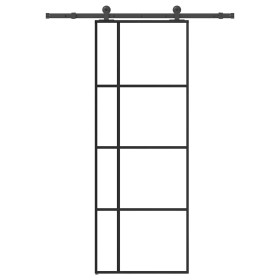 Puerta corredera con set herrajes vidrio ESG