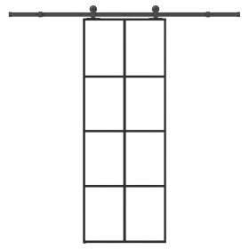 Puerta corredera con set herrajes vidrio ESG