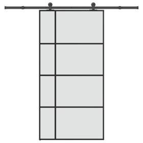 Puerta corredera set herrajes vidrio ESG aluminio