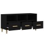 Schwarzer TV-Schrank aus Sperrholz, 102 x 36 x 50 cm von vidaXL, TV-Möbel - Ref: Foro24-812601, Preis: 74,98 €, Rabatt: %