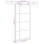 Puerta corredera set herrajes vidrio ESG aluminio 102,5x205 cm | Foro24.es | Tu tienda online para hogar, jardín y más Foro24.es