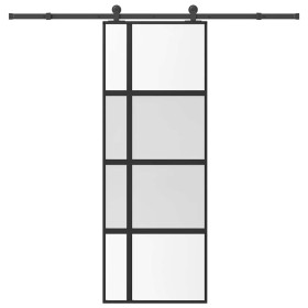 Puerta corredera set herrajes vidrio templado aluminio 76x205cm by , Doors for the home - Ref: Foro24-3333034, Price: 211,07 ...