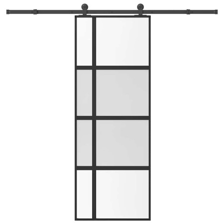 Puerta corredera set herrajes vidrio templado aluminio 76x205cm von , Türen für zu Hause - Ref: Foro24-3333034, Preis: 211,07...