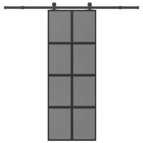 Puerta corredera set herrajes vidrio templado