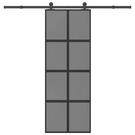 Puerta corredera set herrajes vidrio templado aluminio 76x205cm von , Türen für zu Hause - Ref: Foro24-3333022, Preis: 265,80...