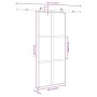 Puerta corredera set herrajes vidrio templado aluminio 90x205cm von , Türen für zu Hause - Ref: Foro24-3332963, Preis: 252,87...