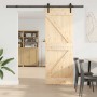 Puerta corredera con herrajes madera maciza de pino 70x210 cm by , Doors - Ref: Foro24-3332610, Price: 166,94 €, Discount: %