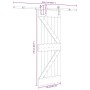 Puerta corredera con herrajes madera maciza de pino 70x210 cm by , Doors - Ref: Foro24-3332610, Price: 166,94 €, Discount: %