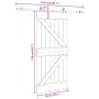Puerta corredera con herrajes madera maciza de pino 80x210 cm | Foro24.es | Tu tienda online para hogar, jardín y más Foro24.es