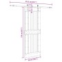 Puerta corredera con herrajes madera maciza de pino 85x210 cm by , Doors - Ref: Foro24-3332708, Price: 194,28 €, Discount: %