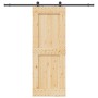 Puerta corredera con herrajes madera maciza de pino 85x210 cm von , Türen - Ref: Foro24-3332720, Preis: 193,77 €, Rabatt: %