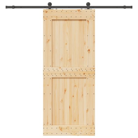 Puerta corredera con herrajes madera maciza de pino 95x210 cm von , Türen - Ref: Foro24-3332722, Preis: 194,85 €, Rabatt: %