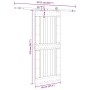 Puerta corredera con herrajes madera maciza de pino 95x210 cm von , Türen - Ref: Foro24-3332722, Preis: 194,85 €, Rabatt: %