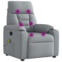 Sillón reclinable de masaje de tela gris claro | Foro24.es | Tu tienda online para hogar, jardín y más Foro24.es