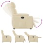 Sillón reclinable de tela crema de , Sillones - Ref: Foro24-4015550, Precio: 150,26 €, Descuento: %