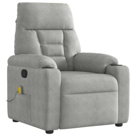 Sillón reclinable de masaje tela de microfibra