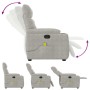 Sillón reclinable de masaje tela de microfibra gris claro | Foro24.es | Tu tienda online para hogar, jardín y más Foro24.es