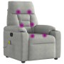 Sillón reclinable de masaje tela de microfibra gris claro | Foro24.es | Tu tienda online para hogar, jardín y más Foro24.es
