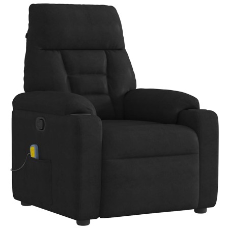 Sillón reclinable de masaje tela de microfibra negro | Foro24.es | Tu tienda online para hogar, jardín y más Foro24.es