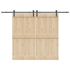 Kit de herrajes para puertas correderas acero