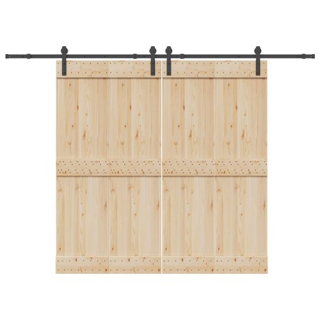Kit de herrajes para puertas correderas acero negro 305 cm | Foro24.es | Tu tienda online para hogar, jardín y más Foro24.es
