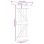 Puerta corredera con herrajes madera maciza de pino 80x210 cm | Foro24.es | Tu tienda online para hogar, jardín y más Foro24.es