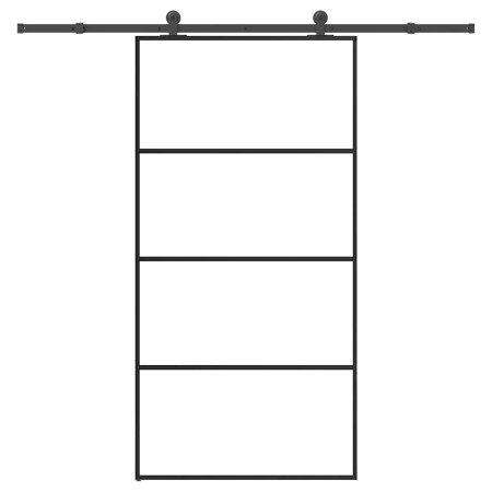 Puerta corredera set herrajes vidrio ESG aluminio 102,5x205 cm by , Doors for the home - Ref: Foro24-3332879, Price: 257,61 €...