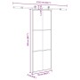 Puerta corredera con set herrajes vidrio ESG aluminio 76x205 cm by , Doors for the home - Ref: Foro24-3332818, Price: 221,76 ...