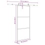 Puerta corredera con set herrajes vidrio ESG aluminio 90x205 cm de , Puertas para el hogar - Ref: Foro24-3332807, Precio: 246...