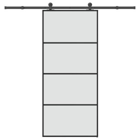 Puerta corredera con set herrajes vidrio ESG