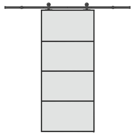 Puerta corredera con set herrajes vidrio ESG aluminio 90x205 cm von , Türen für zu Hause - Ref: Foro24-3332872, Preis: 275,71...