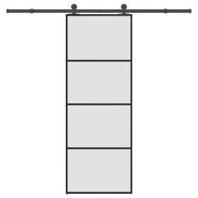 Puerta corredera con set herrajes vidrio ESG