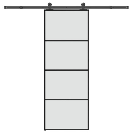 Puerta corredera con set herrajes vidrio ESG aluminio 76x205 cm by , Doors for the home - Ref: Foro24-3332864, Price: 205,59 ...