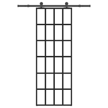 Puerta corredera con set herrajes vidrio ESG aluminio 76x205 cm | Foro24.es | Tu tienda online para hogar, jardín y más Foro24.es