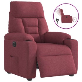 Sillón reclinable eléctrico tela rojo tinto de , Sillones - Ref: Foro24-3303015, Precio: 229,98 €