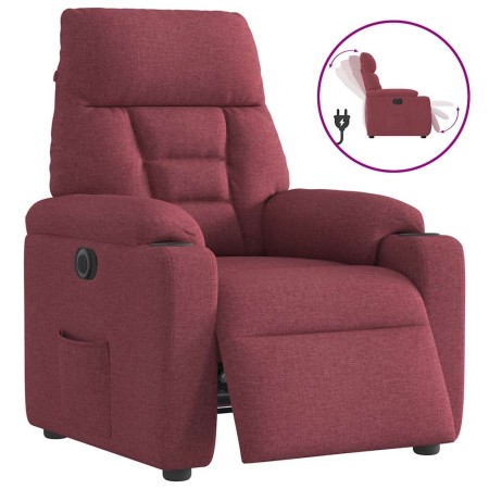 Sillón reclinable eléctrico tela rojo tinto | Foro24.es | Tu tienda online para hogar, jardín y más Foro24.es