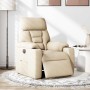 Sillón reclinable eléctrico de tela crema by , Armchairs - Ref: Foro24-3303020, Price: 195,75 €, Discount: %