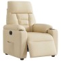 Sillón reclinable eléctrico de tela crema by , Armchairs - Ref: Foro24-3303020, Price: 195,75 €, Discount: %