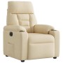 Sillón reclinable eléctrico de tela crema by , Armchairs - Ref: Foro24-3303020, Price: 195,75 €, Discount: %