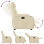 Sillón reclinable eléctrico de tela crema by , Armchairs - Ref: Foro24-3303020, Price: 195,75 €, Discount: %
