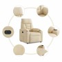 Sillón reclinable eléctrico de tela crema by , Armchairs - Ref: Foro24-3303020, Price: 195,75 €, Discount: %