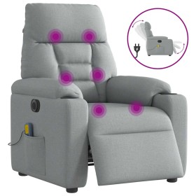 Sillón reclinable de masaje eléctrico tela gris