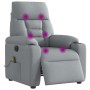 Sillón reclinable de masaje eléctrico tela gris claro | Foro24.es | Tu tienda online para hogar, jardín y más Foro24.es