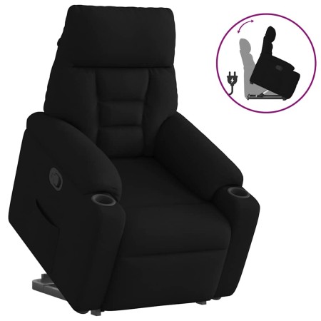 Sillón reclinable elevable tela negro | Foro24.es | Tu tienda online para hogar, jardín y más Foro24.es