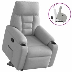 Sillón reclinable elevable de tela gris nube by , Armchairs - Ref: Foro24-3303041, Price: 255,50 €, Discount: %