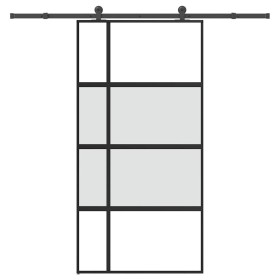Puerta corredera herrajes 102,5x205 cm vidrio templado aluminio de , Puertas para el hogar - Ref: Foro24-3333036, Precio: 303...