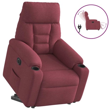 Sillón eléctrico reclinable elevable de tela rojo tinto | Foro24.es | Tu tienda online para hogar, jardín y más Foro24.es
