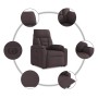 Sillón eléctrico reclinable elevable de tela marrón oscuro | Foro24.es | Tu tienda online para hogar, jardín y más Foro24.es
