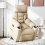 Sillón eléctrico reclinable elevable de tela color crema by , Armchairs - Ref: Foro24-3303060, Price: 265,12 €, Discount: %