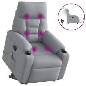 Sillón de masaje eléctrico reclinable elevable tela gris claro de , Sillones - Ref: Foro24-3303062, Precio: 319,04 €, Descuen...